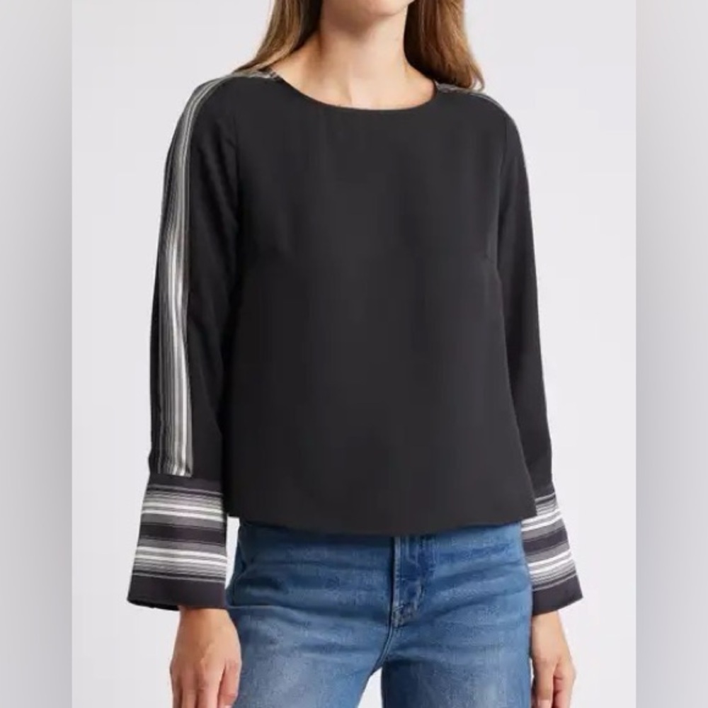 Vince Camuto stripe top blouse-s